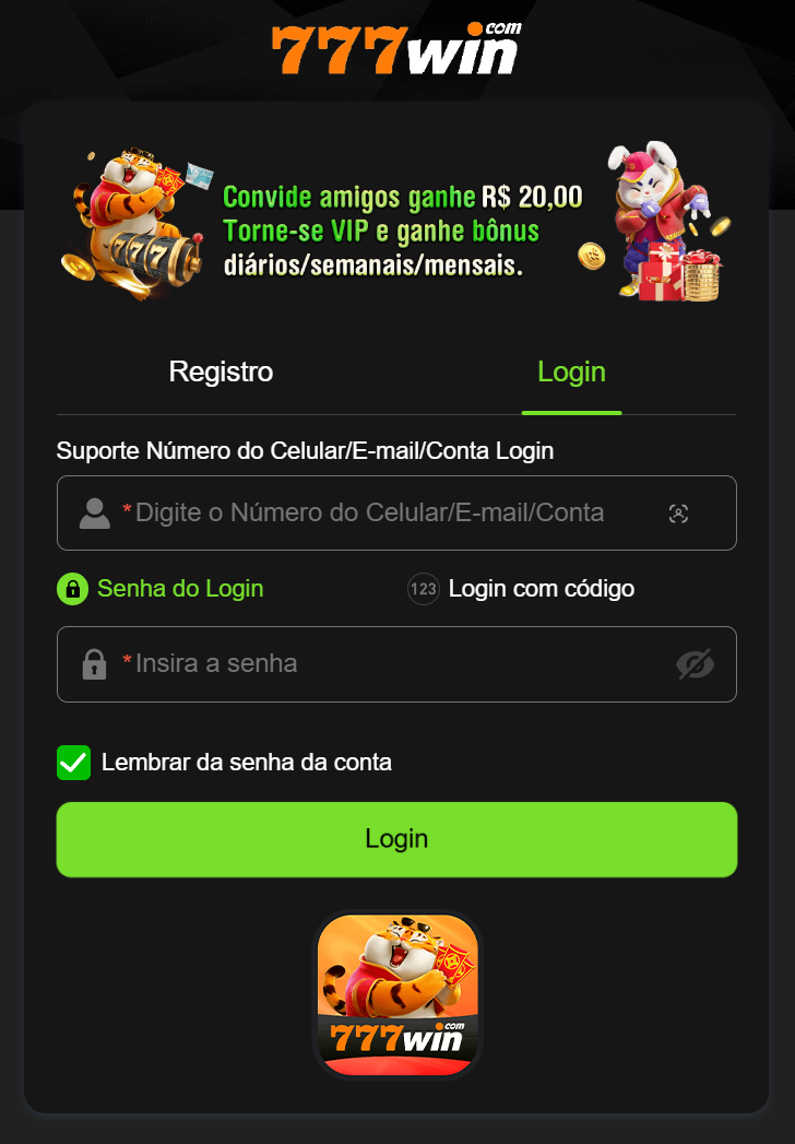 Login seguro na 777win.com